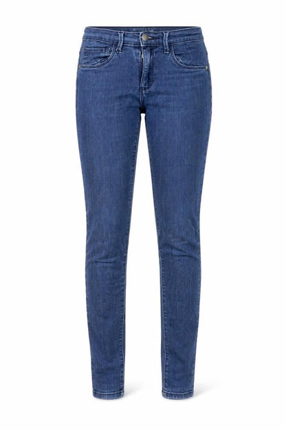 Front view of Only women’s blue viscose skinny jeans, size S, 30-inch leg regular