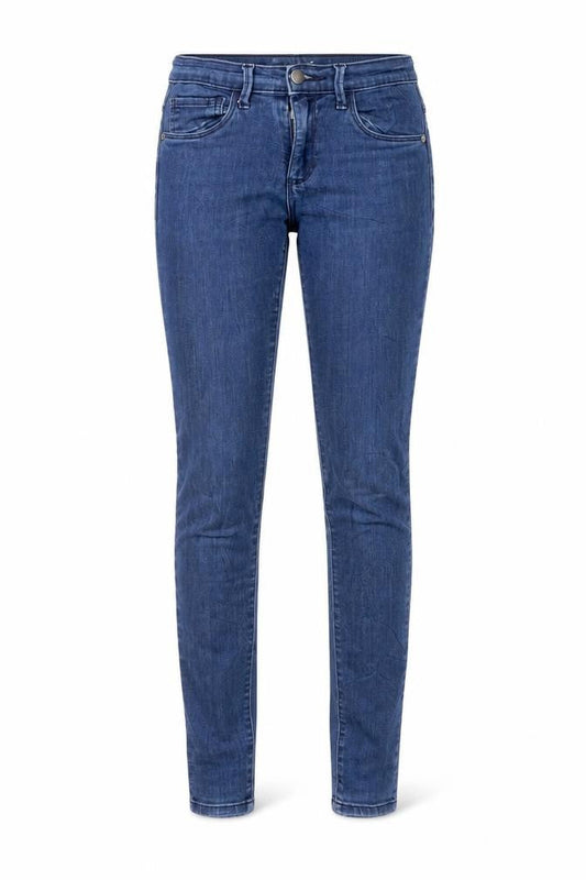 Front view of Only women’s blue viscose skinny jeans, size S, 30-inch leg regular