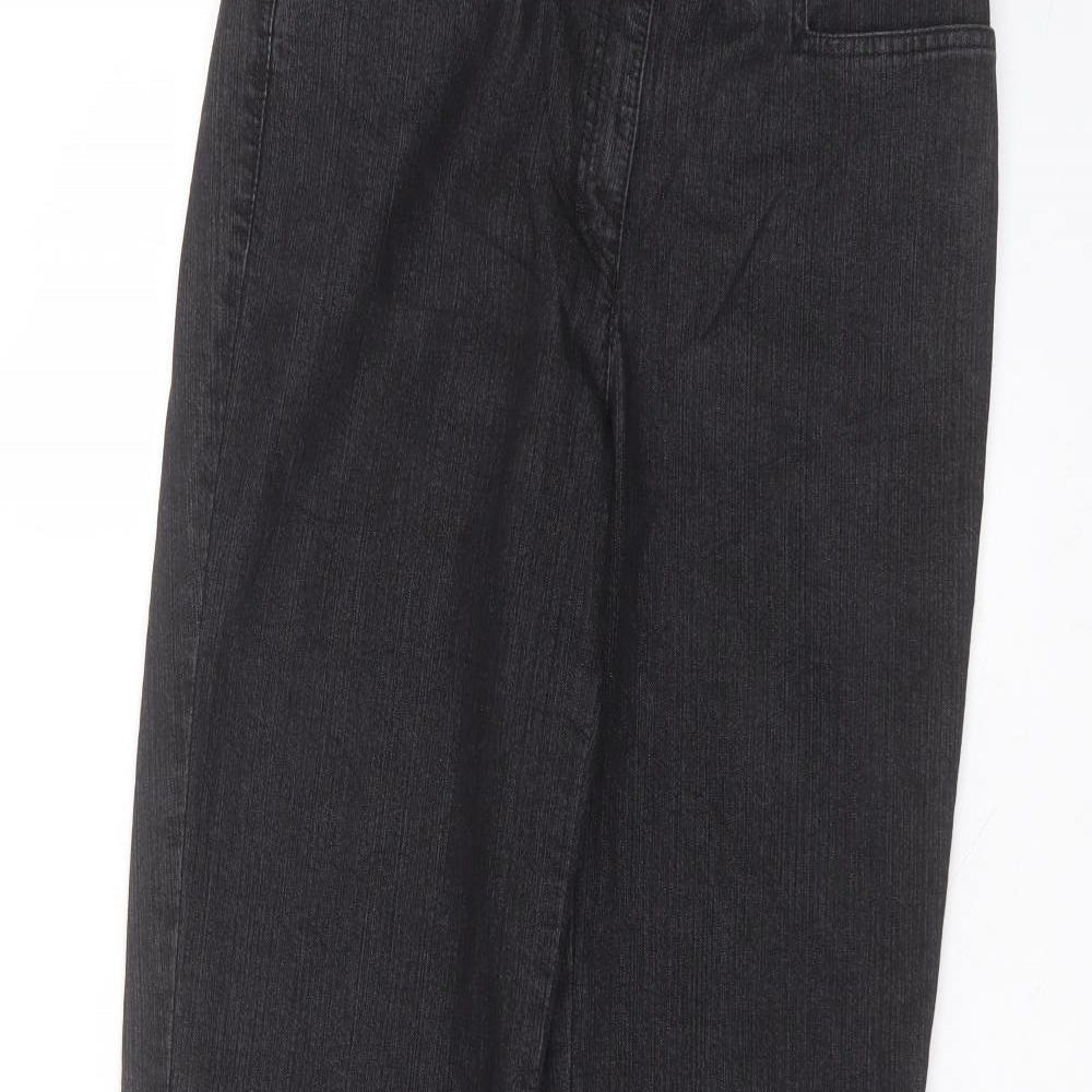Zaerres Womens Black  Cotton Straight Jeans Size 10 L30 in Regular