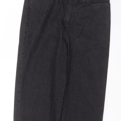 Zaerres Womens Black  Cotton Straight Jeans Size 10 L30 in Regular