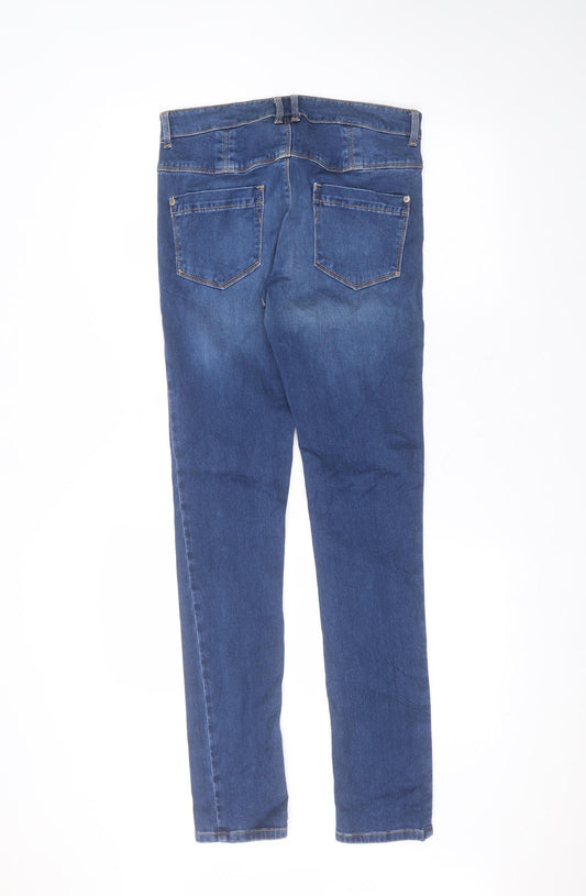 Womens UK Size 8 Preworn Regular Fit Skinny Blue Jeans