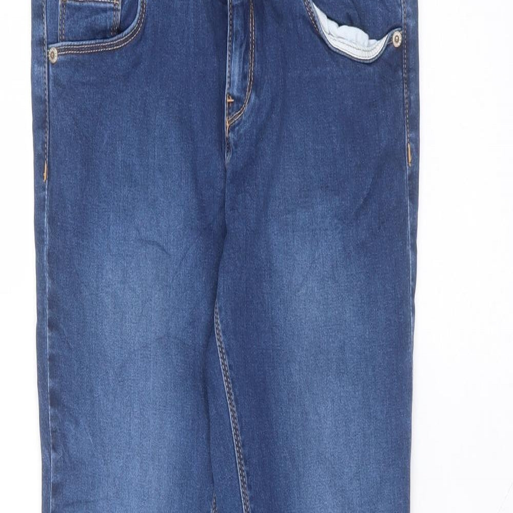 Womens UK Size 8 Preworn Regular Fit Skinny Blue Jeans