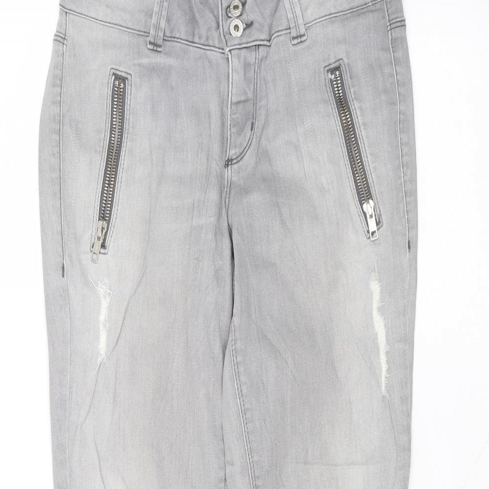 jona Womens Grey  Cotton Skinny Jeans Size 28 in L26 in Regular