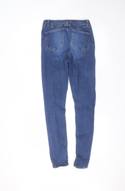 Denim & Co. Womens Blue  Cotton Skinny Jeans Size 8 L27 in Regular