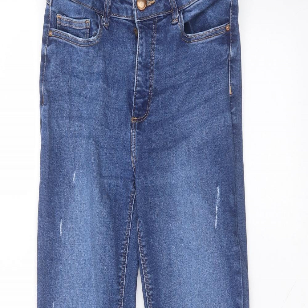 Denim & Co. Womens Blue  Cotton Skinny Jeans Size 8 L27 in Regular