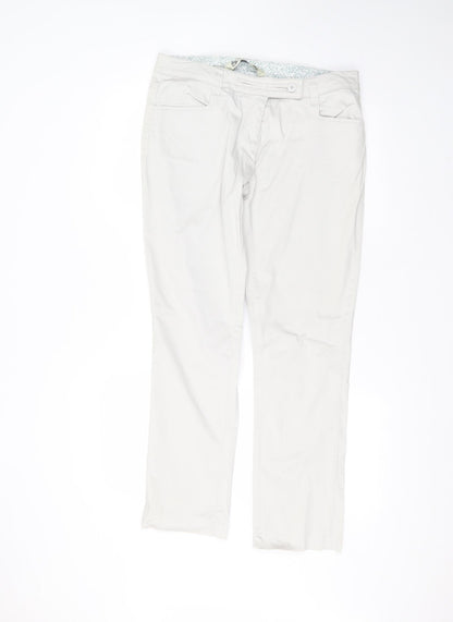 Crew Clothing Womens Grey  Cotton Straight Jeans Size 34 L30 in Regular