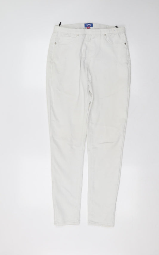 Womens UK Size 10 jeans Regular Fit Skinny White Jeans
