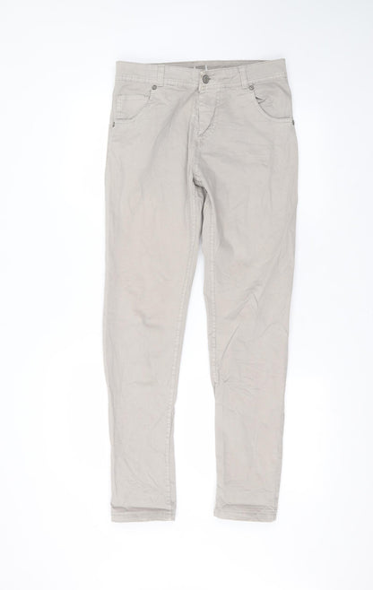 Made in Italy Womens Grey  Cotton Skinny Jeans Size M L30 in Regular