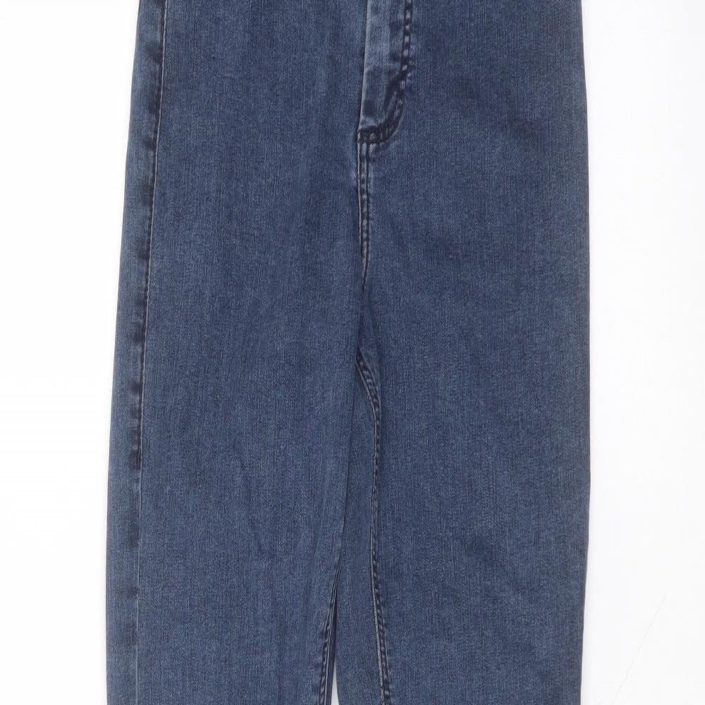 Topshop Womens Blue  Cotton Skinny Jeans Size 28 in L34 in Regular