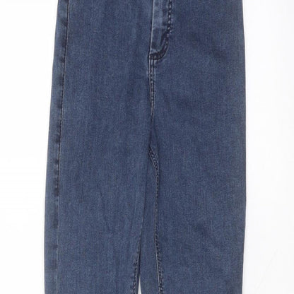Topshop Womens Blue  Cotton Skinny Jeans Size 28 in L34 in Regular
