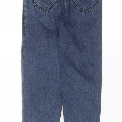 Topshop Womens Blue  Cotton Skinny Jeans Size 28 in L34 in Regular