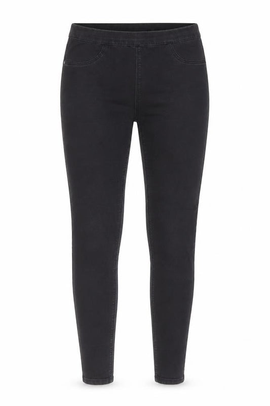 Front view of Matalan women’s black cotton skinny jeans, size UK 10, 27-inch leg regular