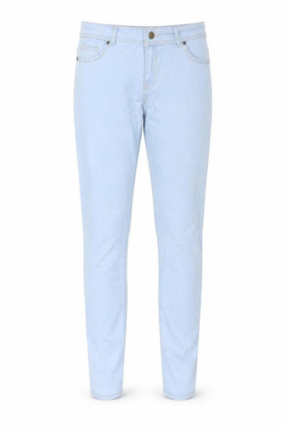 Front view of originals women’s blue cotton skinny jeans, size UK 12, 29-inch leg regular