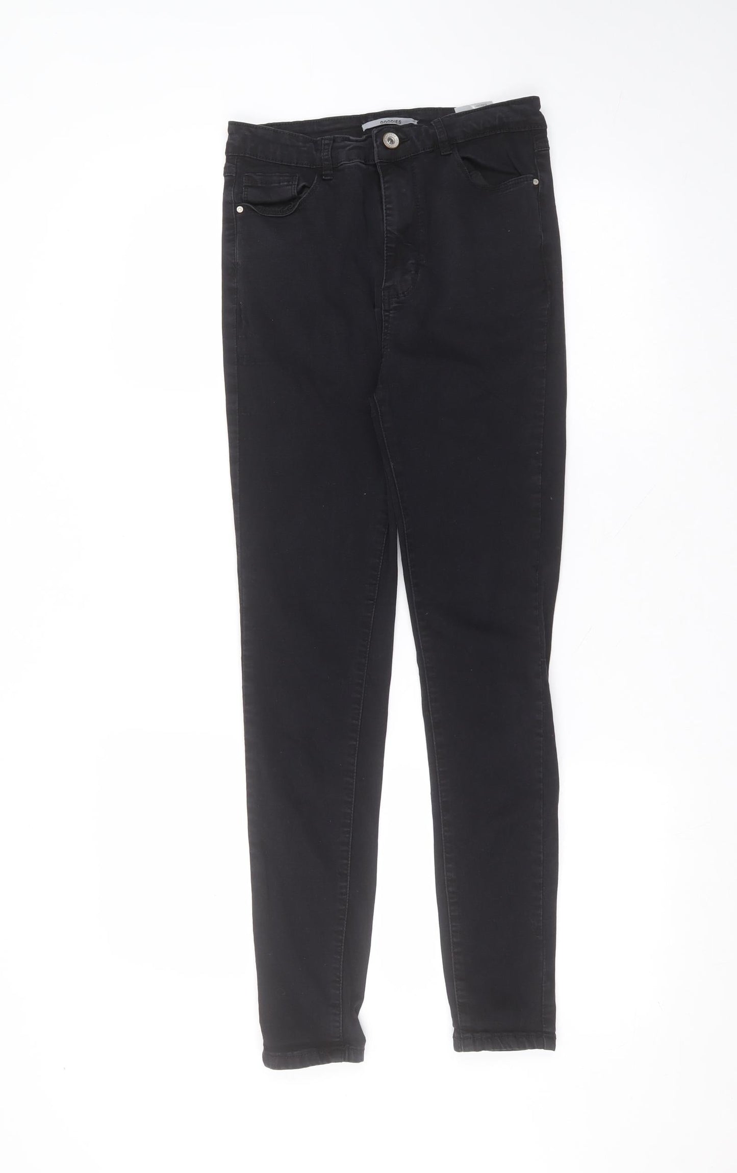 Womens UK Size 10 Preworn Regular Fit Skinny Black Jeans