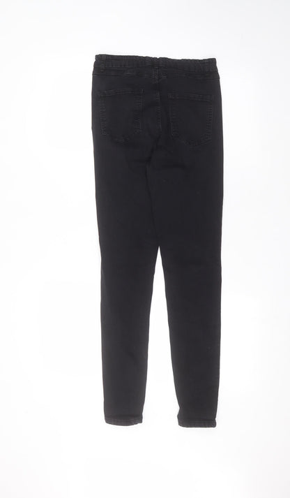 Womens UK Size 10 Preworn Regular Fit Skinny Black Jeans