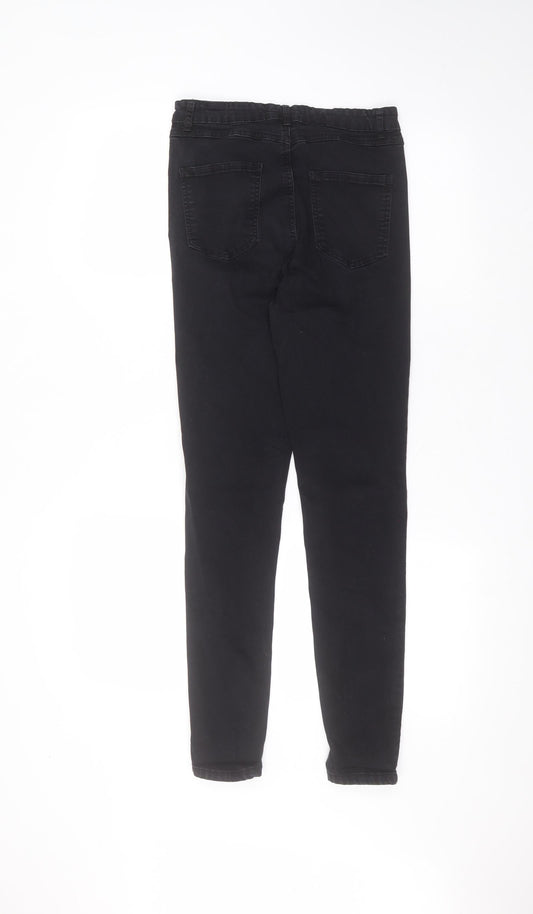 Womens UK Size 10 Preworn Regular Fit Skinny Black Jeans