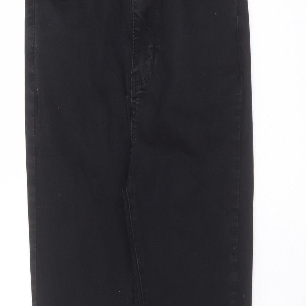 Womens UK Size 10 Preworn Regular Fit Skinny Black Jeans