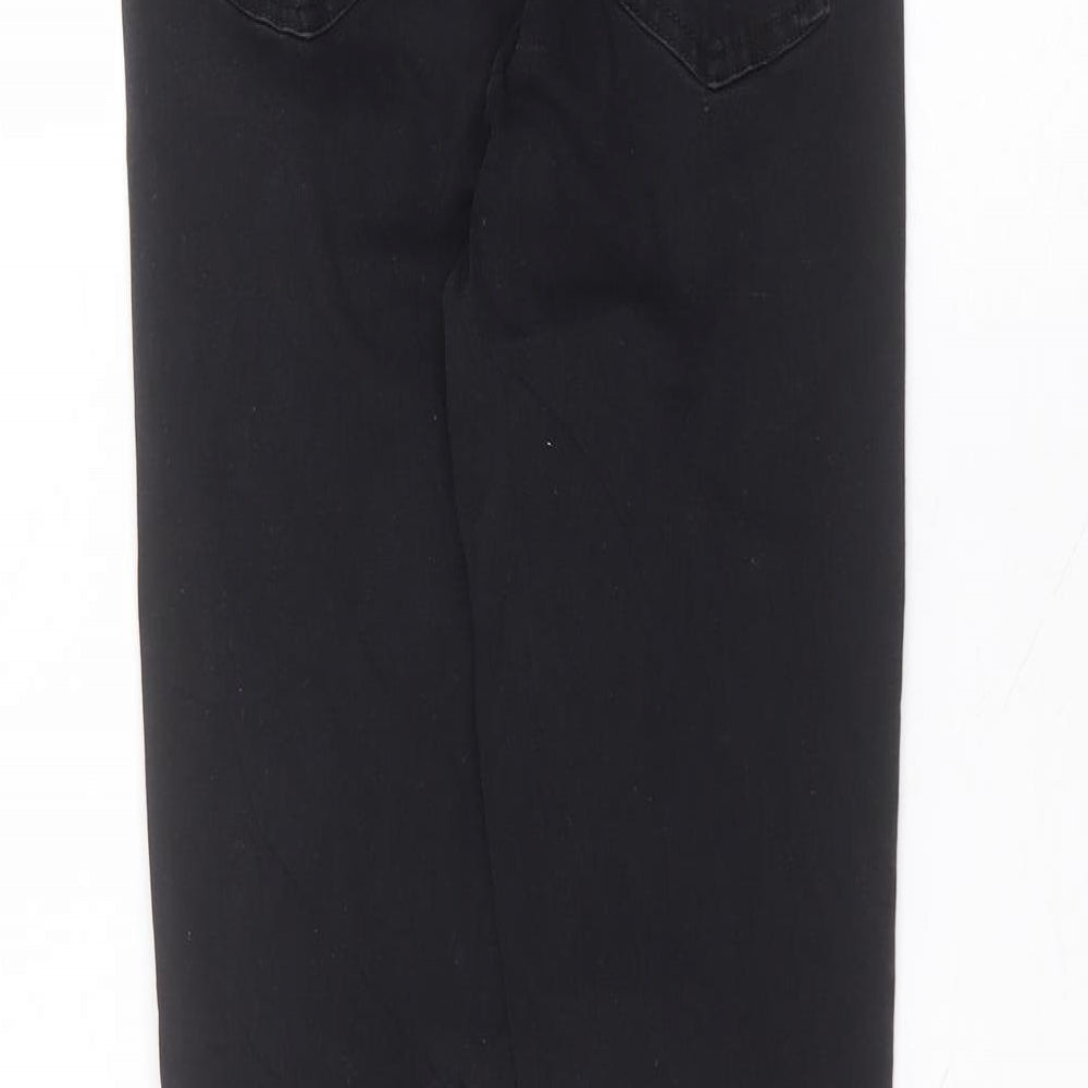 Womens UK Size 10 Preworn Regular Fit Skinny Black Jeans