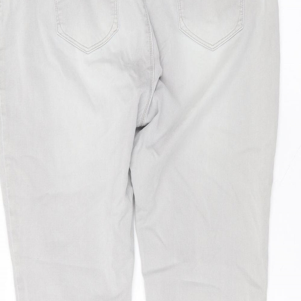 Matalan Womens Grey  Cotton Straight Jeans Size 20 L27 in Regular