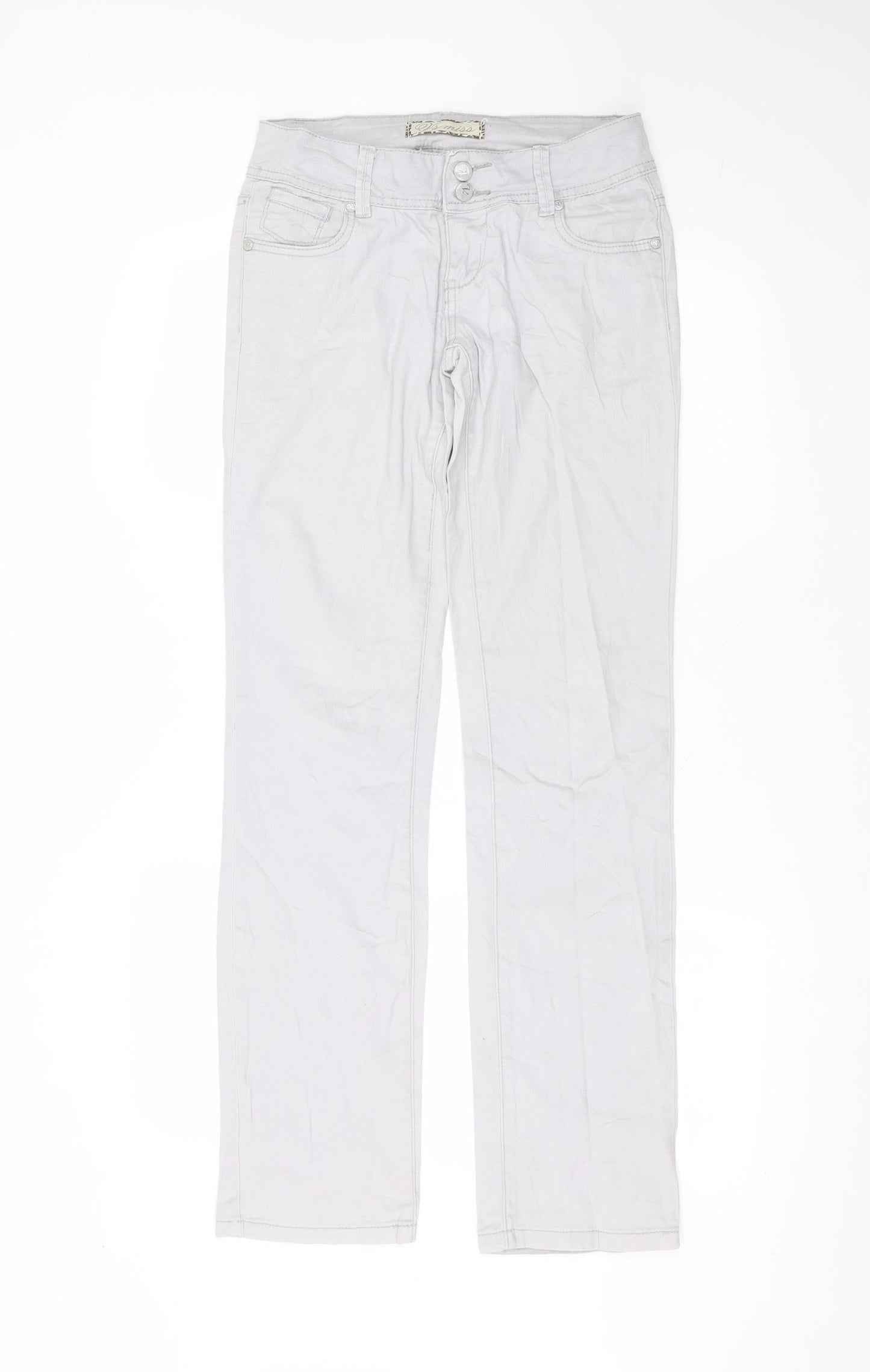 miss Womens Grey  Cotton Skinny Jeans Size 12 L30 in Regular