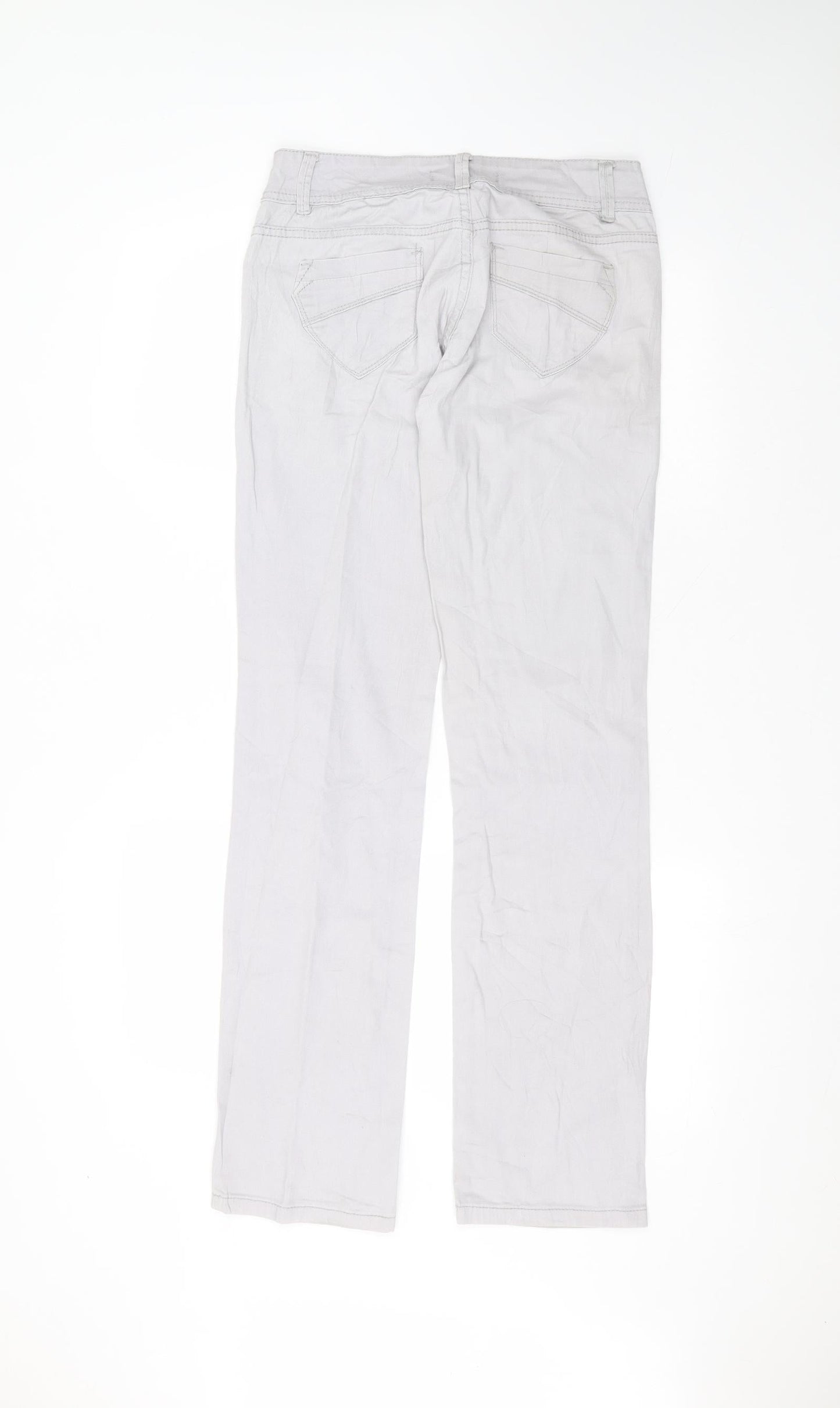 miss Womens Grey  Cotton Skinny Jeans Size 12 L30 in Regular