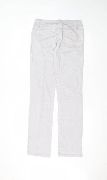 miss Womens Grey  Cotton Skinny Jeans Size 12 L30 in Regular