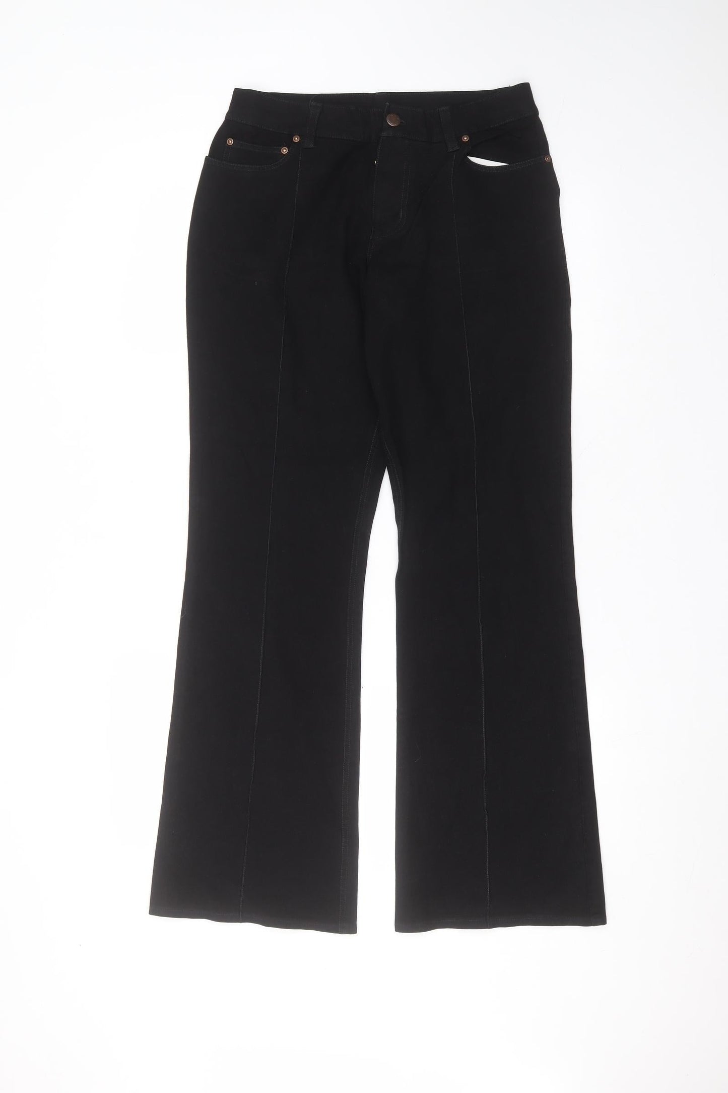 Womens UK Size 32 in Preworn Regular Fit Straight Black Jeans