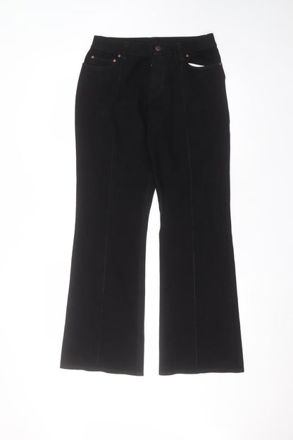 Womens UK Size 32 in Preworn Regular Fit Straight Black Jeans