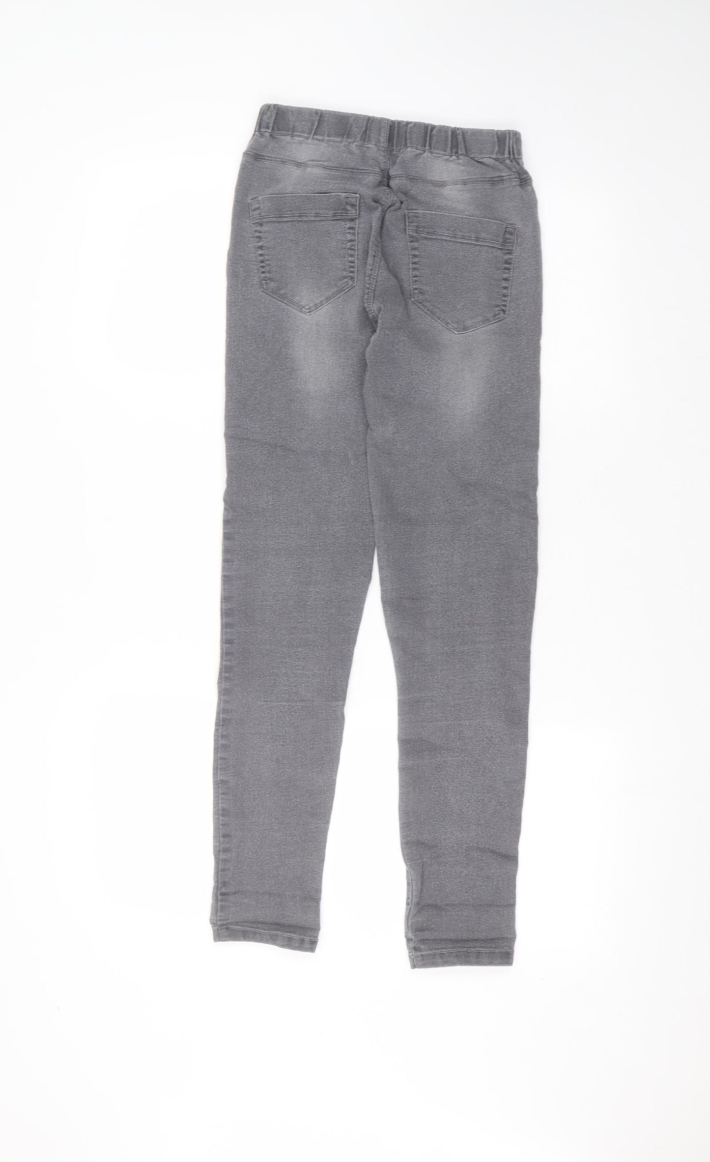 Peacocks Womens Grey  Cotton Skinny Jeans Size 8 L26 in Regular