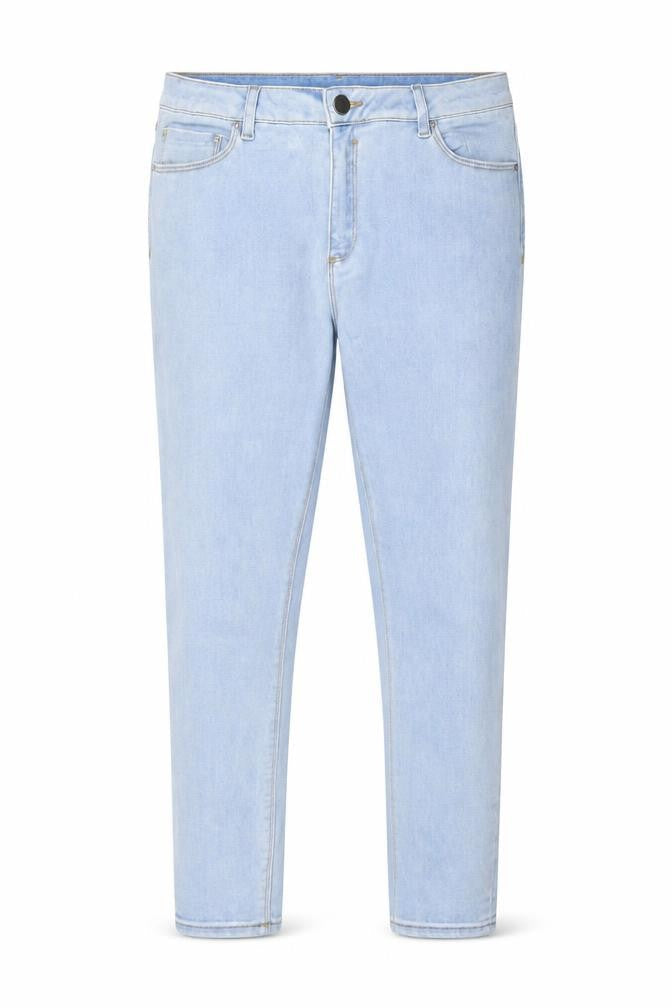 Front view of ASOS women’s blue cotton skinny jeans, size UK 34, in, 25-inch leg regular