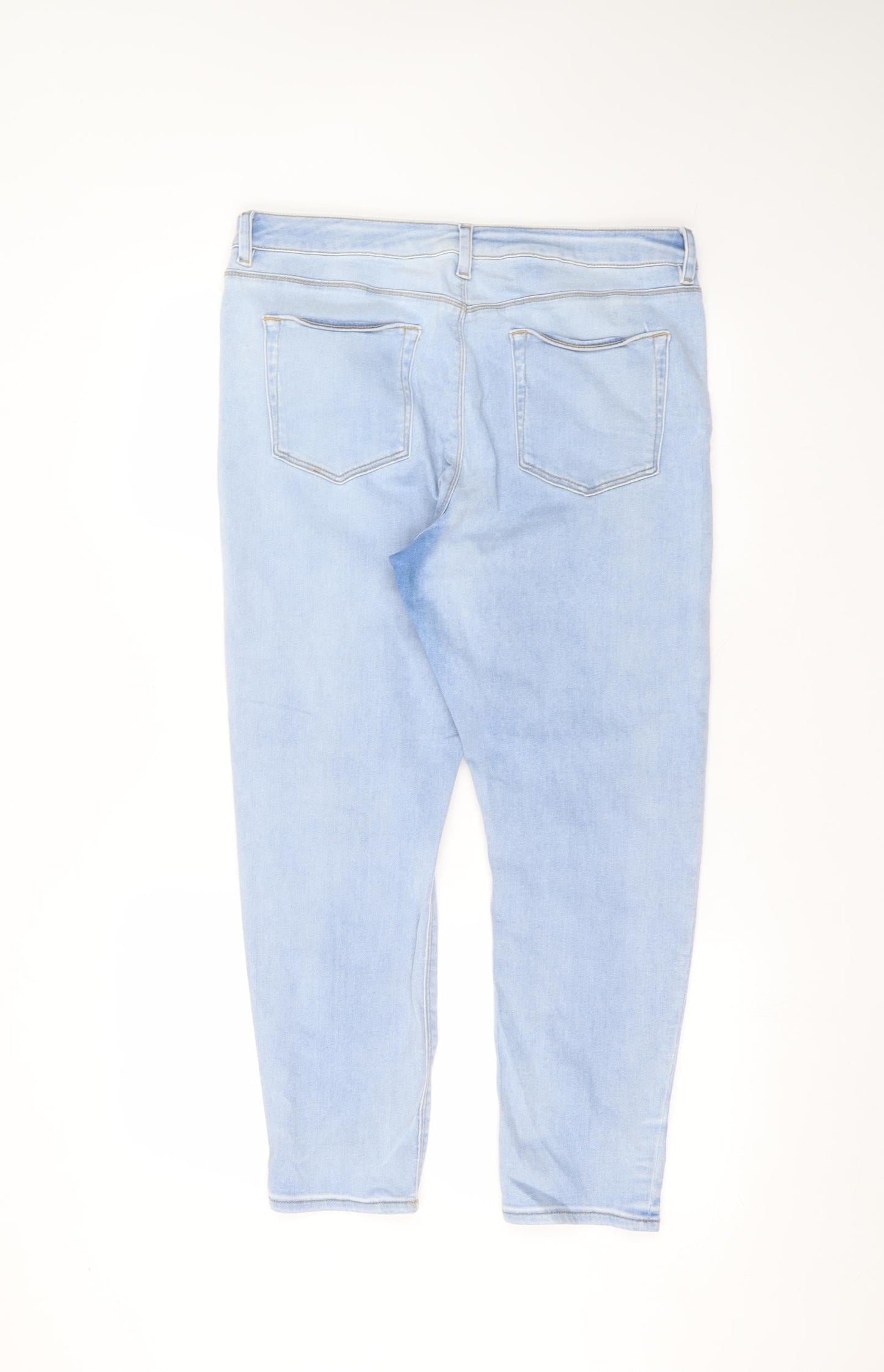 ASOS Womens Blue  Cotton Skinny Jeans Size 34 in L25 in Regular