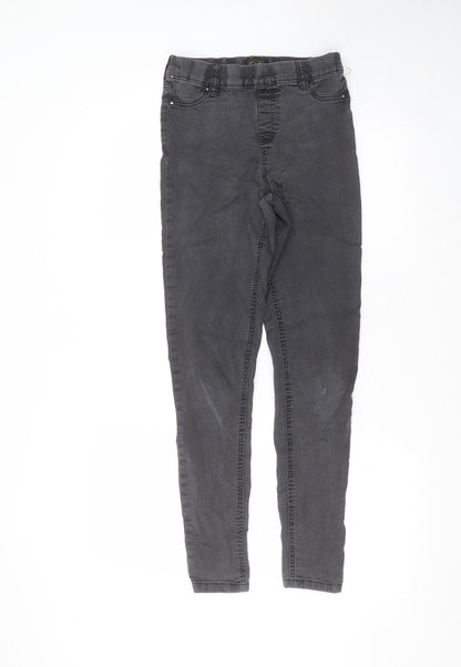 F&F Womens Black  Cotton Skinny Jeans Size 10 L26 in Regular