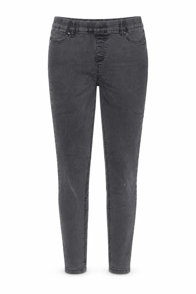 Front view of F&F women’s black cotton skinny jeans, size UK 10, 26-inch leg regular