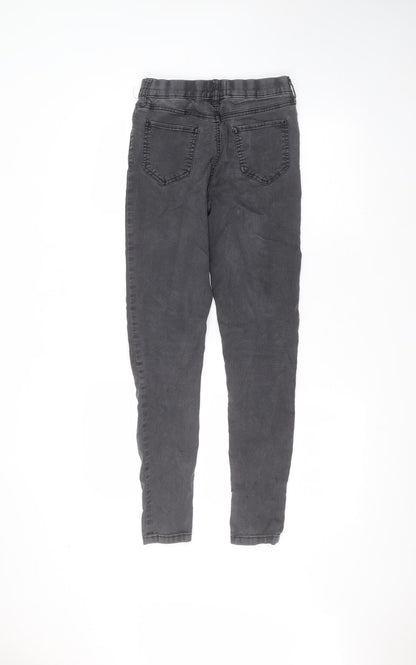 F&F Womens Black  Cotton Skinny Jeans Size 10 L26 in Regular