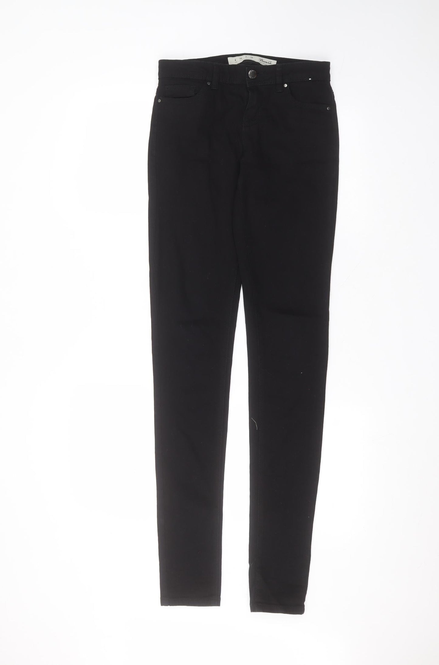 Denim & Co. Womens Black  Cotton Skinny Jeans Size 6 L33 in Regular