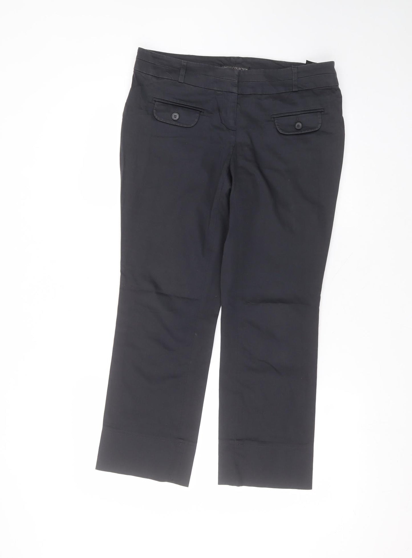 Womens UK Size 12 Marks and Spencer Regular Fit  Blue Trousers