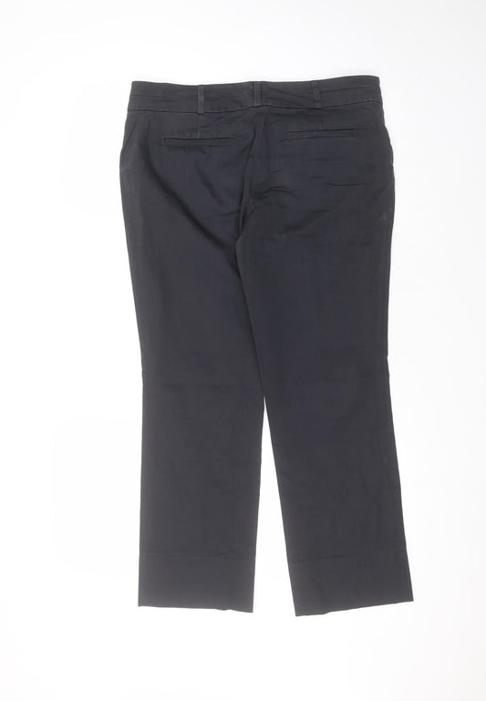 Womens UK Size 12 Marks and Spencer Regular Fit  Blue Trousers