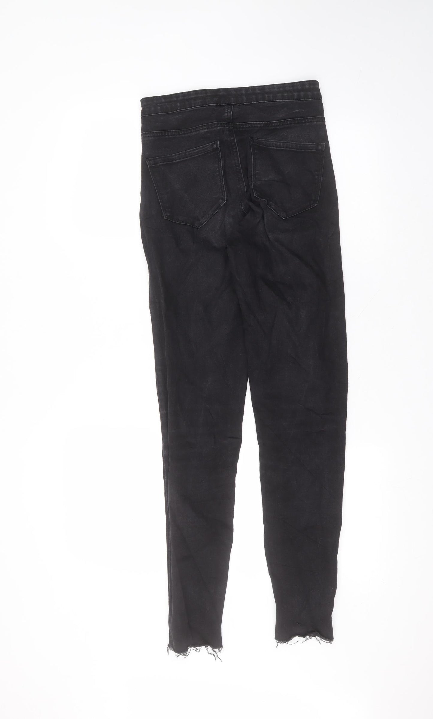 Denim & Co. Womens Black  Cotton Skinny Jeans Size 8 L28 in Regular