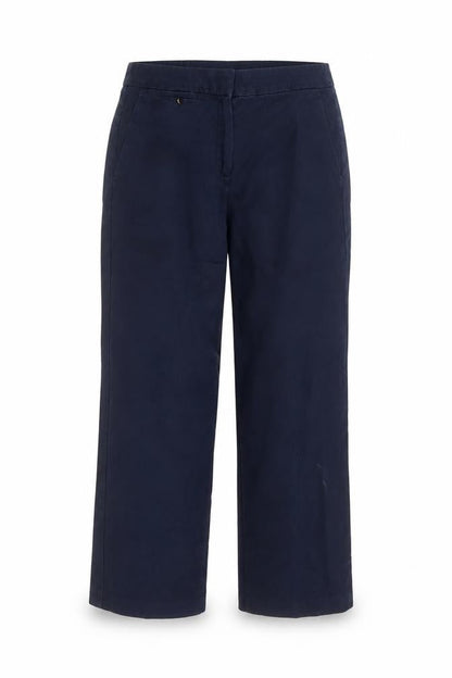 Front view of Marks & Spencer women’s blue cotton straight jeans, size UK 10, 25-inch leg regular