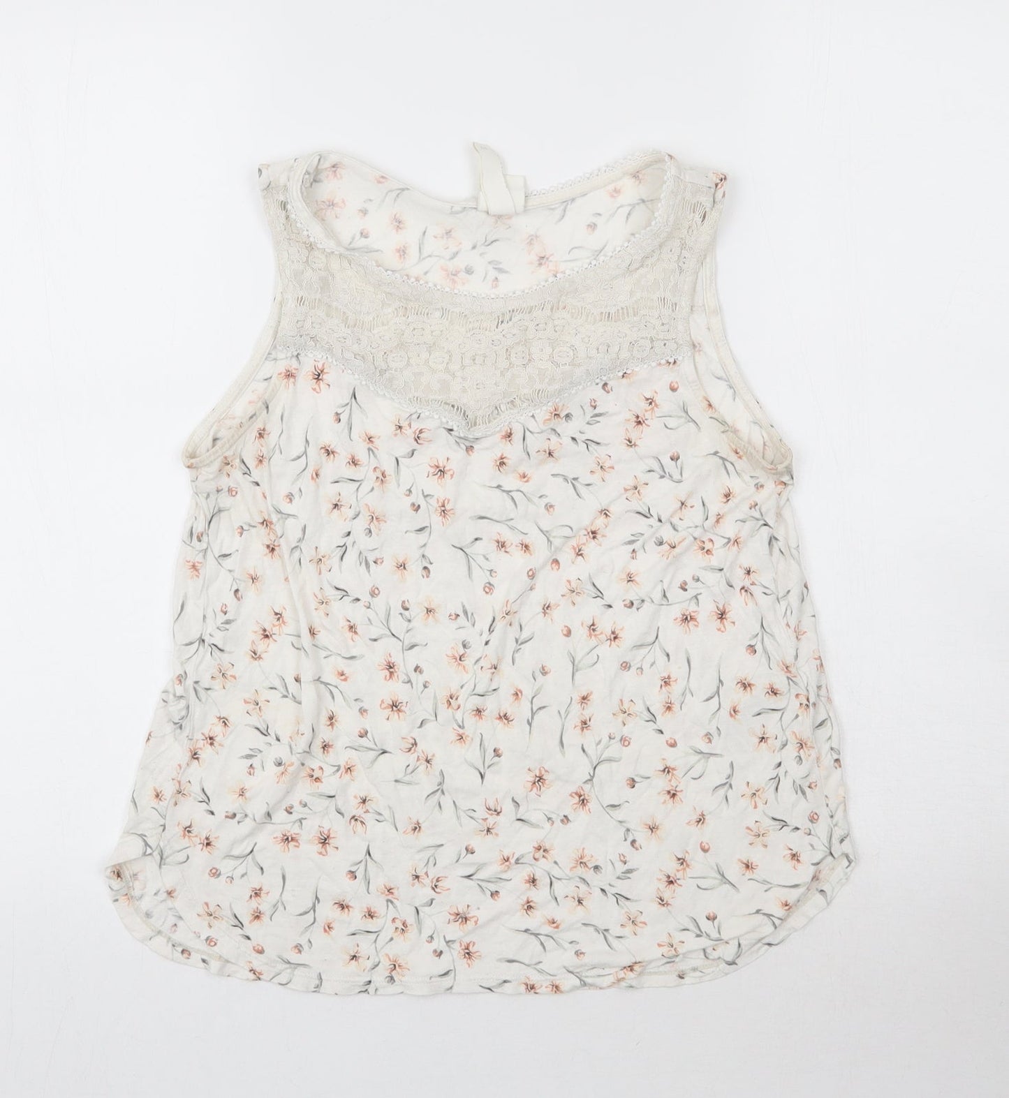 Womens UK Size S H&M White Basic Tank