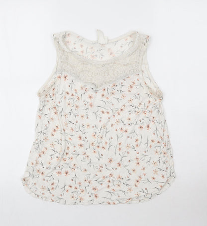 Womens UK Size S H&M White Basic Tank