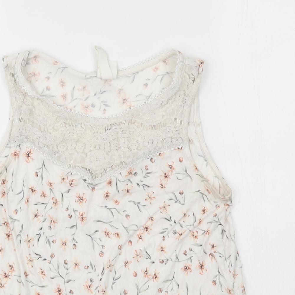 Womens UK Size S H&M White Basic Tank