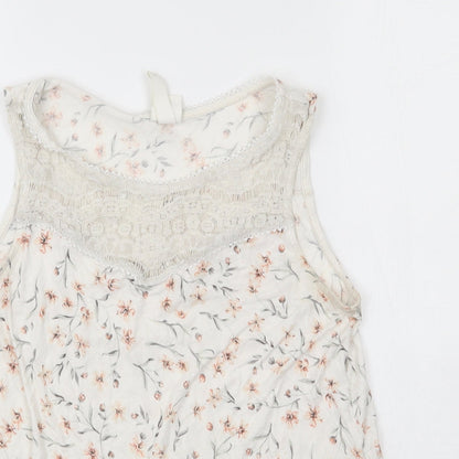 Womens UK Size S H&M White Basic Tank