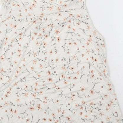 Womens UK Size S H&M White Basic Tank