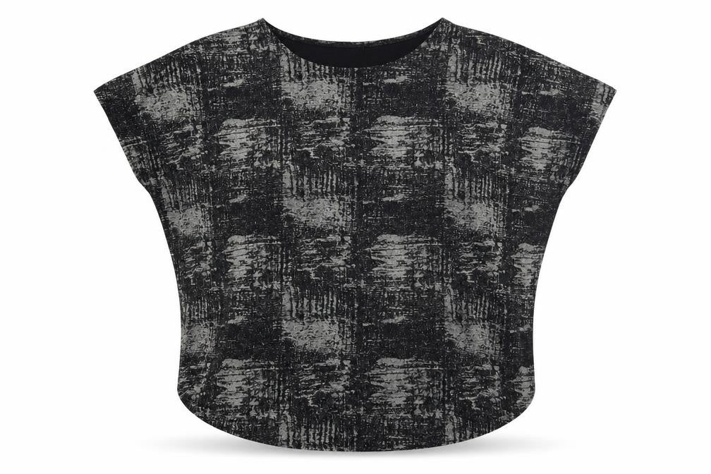 Saloos Womens Black  Polyester Basic T-Shirt Size 14 Round Neck