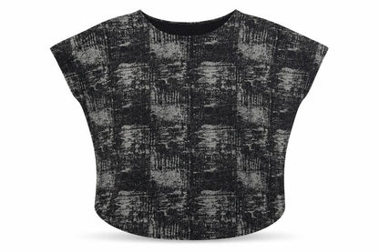 Saloos Womens Black  Polyester Basic T-Shirt Size 14 Round Neck