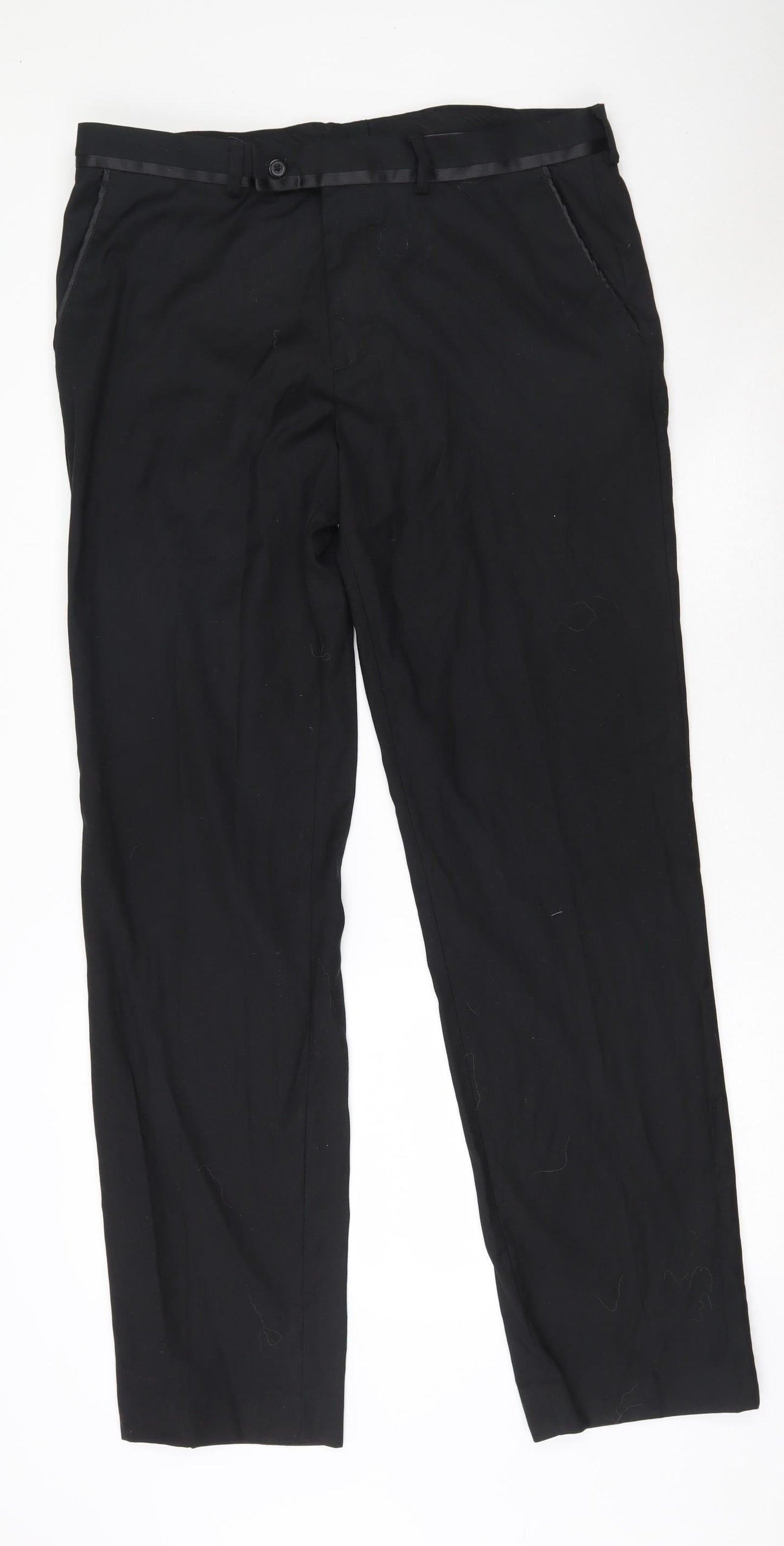 George Womens Black  Polyester Trousers   L32 in Classic Zip