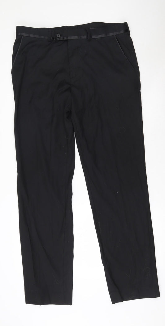 George Womens Black  Polyester Trousers   L32 in Classic Zip