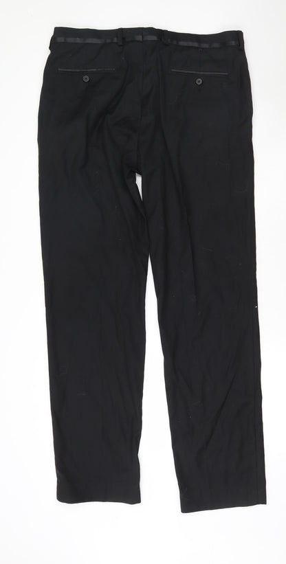 George Womens Black  Polyester Trousers   L32 in Classic Zip