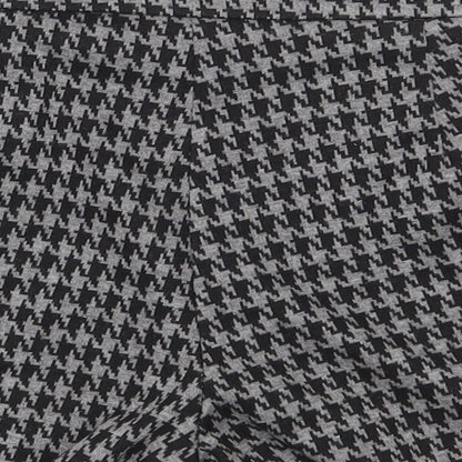 Papaya Womens Black Check Polyester Hot Pants Shorts Size 8  Regular Zip